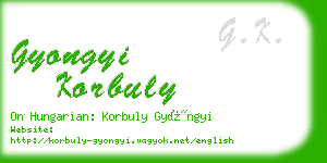 gyongyi korbuly business card